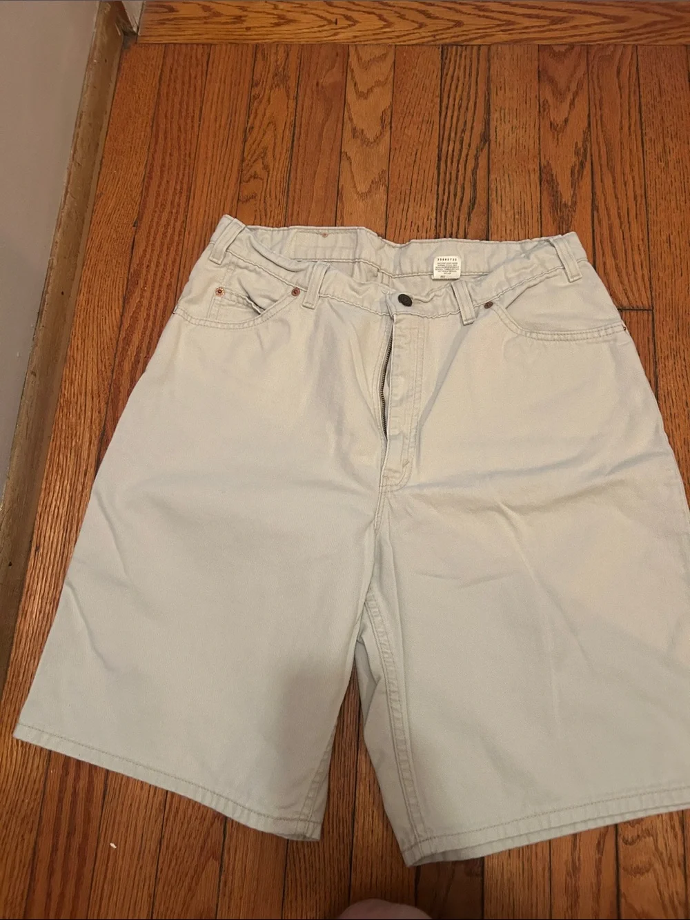 Vintage Levi's Men's Cream Relaxed Fit Jeans - Light Neutral